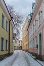 Vaike Kloostri Street in Tallinn Old Town Royalty Free Stock Photo