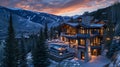 Vail, Colorado Luxurious Vacation Homes Royalty Free Stock Photo