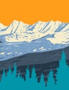 Vail Mountain Ski Area Located in Vail Colorado WPA Poster Art