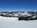 Vail Mountain Ski Path In Winter Royalty Free Stock Photo