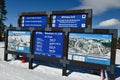 Vail ski resort trail map and signs