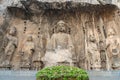Vairocana Buddha or Longmen Grottoe the buddha sculpture of Fengxian Cave or Li Zhi Cave located in Louyang, Henan province China Royalty Free Stock Photo