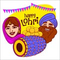 Happy lohri celebration background
