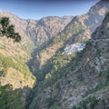 Vaishno Devi temple in mountains of Jammu and Kashmir in India Royalty Free Stock Photo