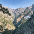 Vaishno Devi temple in mountains of Jammu and Kashmir in India Royalty Free Stock Photo