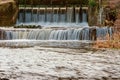 Vaives mill dam Royalty Free Stock Photo