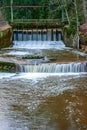 Vaives mill dam Royalty Free Stock Photo