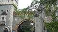 Entrance to Vajdahunyad Castle, beautiful architecture, Budapest, Hungary