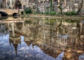 Vajdahunyad Castle, City Park, Budapest, Hungary - reflection in the lake Royalty Free Stock Photo