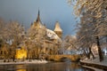 Vajdahunyad castle at night