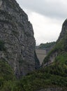 Vajont Dam as seen from the town of Longarone 2