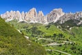 Val Badia - road to Gardena pass Royalty Free Stock Photo