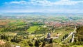 The Val di Chiana, an alluvial valley in Tuscany, Italy Royalty Free Stock Photo