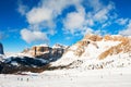 Val Di Fassa ski resort in Dolomite Alps, Italy Royalty Free Stock Photo