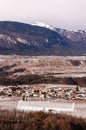 Val di Non and Tos village in winter - Trentino Alto Adige italy Royalty Free Stock Photo