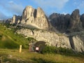 Val Gardena logo in Gardena Pass