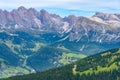 Val Gardena from northern flank of Langkofel Royalty Free Stock Photo