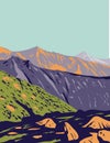 Val Grande National Park Located in Piedmont in the North of Italy Art Deco WPA Poster Art