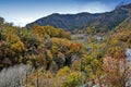 Valle Maira, Piedmont, Italy - Panoramic view in autumn season Royalty Free Stock Photo