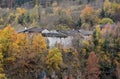 Valle Maira, Piedmont, Italy - Panoramic view in autumn season Royalty Free Stock Photo