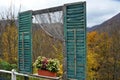 Valle Maira, Piedmont, Italy - Panoramic view in autumn season Royalty Free Stock Photo