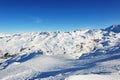 Val Thorens and Les Menuires from La Masse Royalty Free Stock Photo