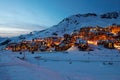 Val Thorens by night Royalty Free Stock Photo