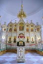 VALAAM ISLAND, RUSSIA - JUNE 22, 2023: Interior of the Church of St. Andrew the First-Called in the Resurrection Skete