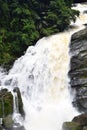 Valara Waterfalls in Kerala, India - Ledge Waterfall with Huge Stones in Green Forest Royalty Free Stock Photo