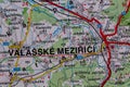Valasske Mezirici, Czechia, on a road m Royalty Free Stock Photo