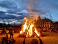 Valborg bonfire and celebration in Falun