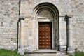 Valcamonica San Siro abbey entrance Royalty Free Stock Photo