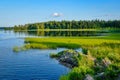 Beautiful landscape scenery of the Lake Valdai Royalty Free Stock Photo