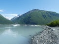 Valdez glacier, Valdez, Alaska. glacier lake, ice floes