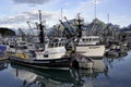 Valdez harbor, Alaska, close up of boats