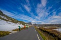 VALDRES, NORWAY - 6 JULY, 2015: Beautiful road