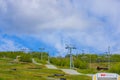 VALDRES, NORWAY - 6 JULY, 2015: Skilifts during