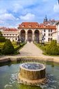 Valdstejn Wallenstein Garden and palace, Lesser Town UNESCO, Prague,  Czech republic, Europe Royalty Free Stock Photo