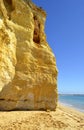 Vale Do Olival Beach spectacular cliffs Royalty Free Stock Photo