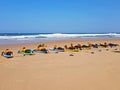 VALE FIGUEIRAS, PORTUGAL - AUGUST 25, 2018: Surfers getting surf