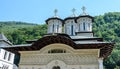 The old Lainici Monastery on a summer`s day, detail of the exterior coupola