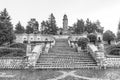 Valea Mare-Pravat, Arges county, Romania - Mateias Mausoleum, monument for romanian World War 1 heroes Royalty Free Stock Photo