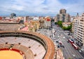 Valencia Arena Plaza de Toros de Valencia and cityscape, Spain Royalty Free Stock Photo