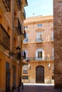 Valencia barrio del Carmen street facades Spain