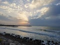 Valencia beach a sunny autumn day Royalty Free Stock Photo