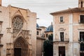 Valencia Cathedral church facade entrance gate