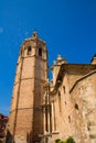 Valencia Cathedral facade and Miguelete Micalet Royalty Free Stock Photo