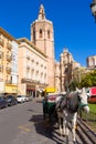 Valencia cathedral and Miguelete in spain Royalty Free Stock Photo