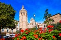 Valencia Cathedral and Miguelete tower Micalet Royalty Free Stock Photo
