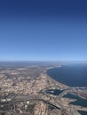 Valencia city coast and port of Valencia